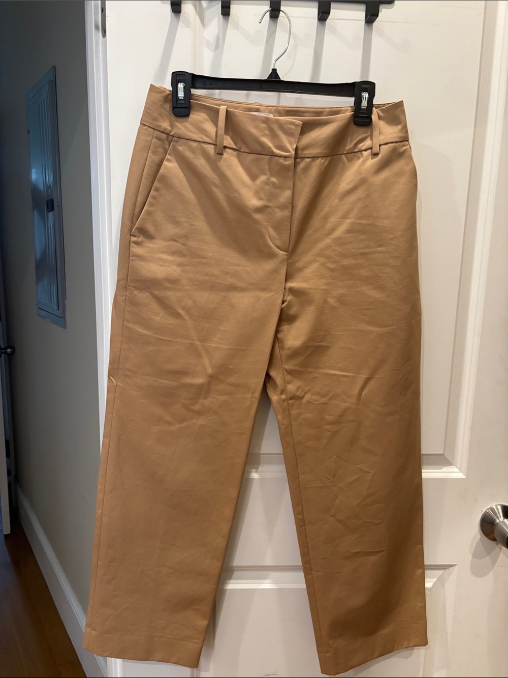 Rebecca Taylor Tan cropped Straight-Leg Chinos